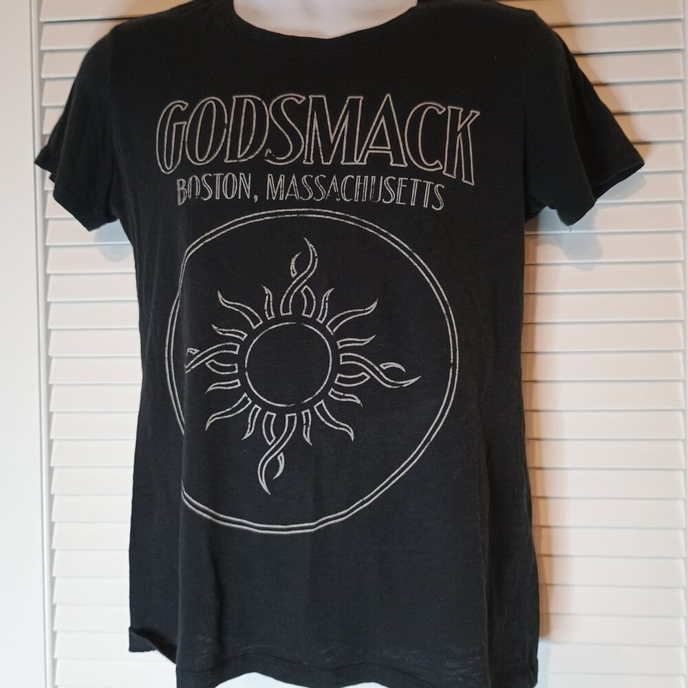 2014 God smack HP1000 concert tee with cities on the back Boston Mass Size XL